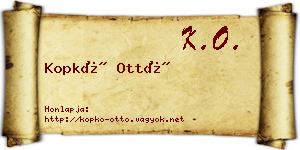 Kopkó Ottó névjegykártya
