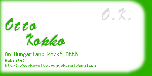 otto kopko business card